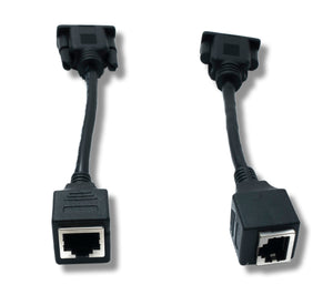 SYSTEM-S Ethernet VGA over IP Konverter 2x 15 cm VGA zu LAN RJ45 Buchse 20m Reichweite