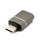 SYSTEM-S USB 3.1 Adapter Typ C Stecker zu 3.0 A Buchse 5 Gbit/s 100W in Anthrazit Weiß