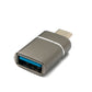 SYSTEM-S USB 3.1 Adapter Typ C Stecker zu 3.0 A Buchse 5 Gbit/s 100W in Anthrazit Weiß