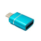 SYSTEM-S USB 3.1 adapter type C plug to 3.0 A socket 5 Gbit/s 100W in blue white