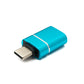 SYSTEM-S USB 3.1 adapter type C plug to 3.0 A socket 5 Gbit/s 100W in blue white