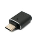 SYSTEM-S USB 3.1 Adapter Typ C Stecker zu 3.0 A Buchse mit Kontrollleuchte 5 Gbit/s 100W in Schwarz