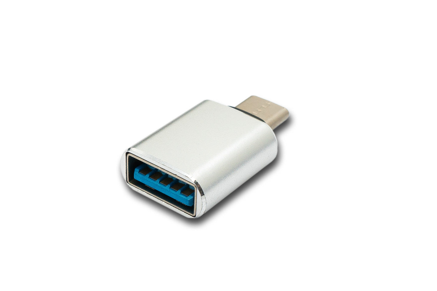 Adaptateur SYSTEM-S USB 3.1 type C mâle vers 3.0 A femelle avec voyant lumineux 5 Gbit/s 100W en anthracite