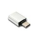 SYSTEM-S USB 3.1 Adapter Typ C Stecker zu 3.0 A Buchse mit Kontrollleuchte 5 Gbit/s 100W in Anthrazit