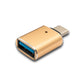 SYSTEM-S USB 3.1 Adapter Typ C Stecker zu 3.0 A Buchse mit Kontrollleuchte 5 Gbit/s 100W in Rosa Gelb