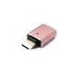 SYSTEM-S USB 3.1 Adapter Typ C Stecker zu 3.0 A Buchse mit Kontrollleuchte 5 Gbit/s 100W in Pink