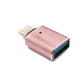 SYSTEM-S USB 3.1 Adapter Typ C Stecker zu 3.0 A Buchse mit Kontrollleuchte 5 Gbit/s 100W in Pink