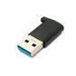 SYSTEM-S USB 3.1 adapter type C female to 3.0 A male loop 5 Gbit/s 100W in black