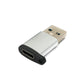 SYSTEM-S USB 3.1 Adapter Typ C Buchse zu 3.0 A Stecker Schlaufe 5 Gbit/s 100W in Anthrazit