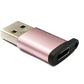 Adaptateur SYSTEM-S USB 3.1 type C femelle vers boucle mâle 3.0 A 5 Gbit/s 100W en rose