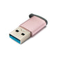 Adaptateur SYSTEM-S USB 3.1 type C femelle vers boucle mâle 3.0 A 5 Gbit/s 100W en rose