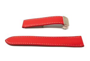 SYSTEM-S 20 mm leather strap for Samsung Galaxy Watch 5 4 Smartwatch in red