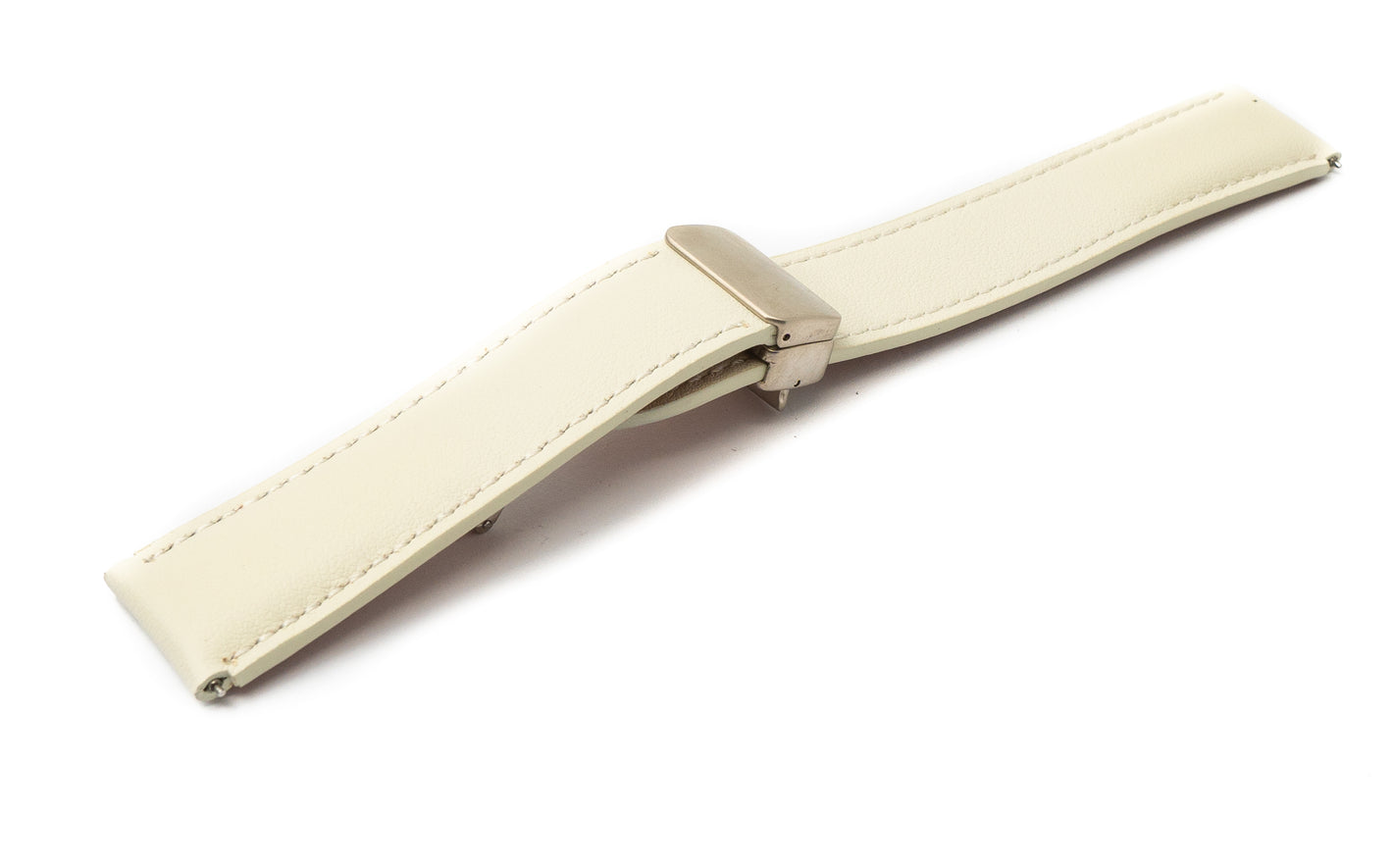 SYSTEM-S 20 mm leather strap for Samsung Galaxy Watch 5 4 Smartwatch in white