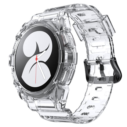 SYSTEM-S Case and Strap 40 mm TPU for Samsung Galaxy Watch 5 4 Smartwatch Transparent