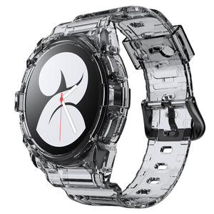 Boîtier et bracelet 40 mm TPU pour Samsung Galaxy Watch 5 4 en noir transparent