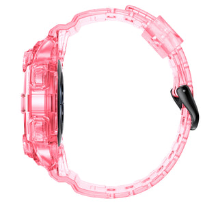 Caja y correa de 40 mm TPU para Samsung Galaxy Watch 5 4 Smartwatch en color rosa