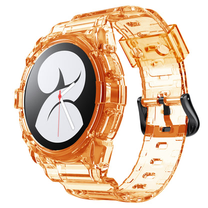 SYSTEM-S Case and Strap 40 mm TPU for Samsung Galaxy Watch 5 4 Smartwatch in Orange