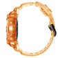 SYSTEM-S Case and Strap 40 mm TPU for Samsung Galaxy Watch 5 4 Smartwatch in Orange