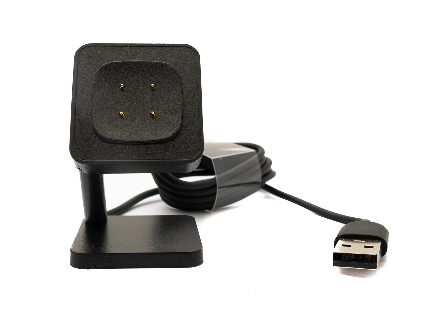 SYSTEM-S USB 2.0 Kabel 93 cm Ladestation für Fitbit Versa 4 3 Sense 2 1 in Schwarz