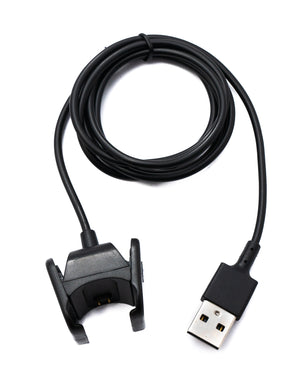 SYSTEM-S USB 2.0 Kabel 99 cm Ladekabel für Fitbit Charge 4 Smartwach in Schwarz