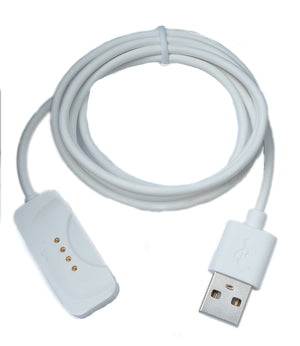 Cable USB 2.0 Estación de carga de 100 cm para smartwatch Oppo Watch 3 2 1 pro SE en blanco