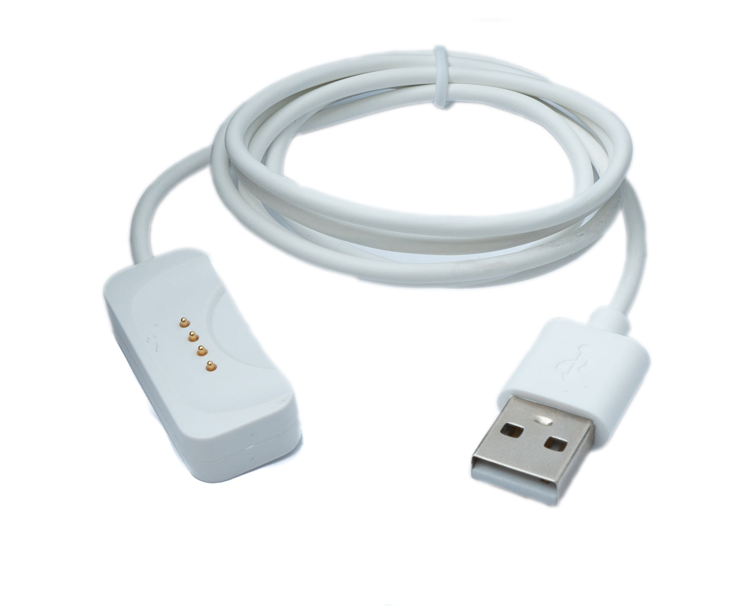 Cable USB 2.0 Estación de carga de 100 cm para smartwatch Oppo Watch 3 2 1 pro SE en blanco