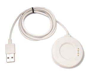 Cable USB 2.0 Estación de carga de 100 cm para smartwatch Oppo Watch 3 2 1 pro SE en blanco