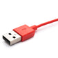 Cable USB 2.0 Estación de carga de 100 cm para smartwatch Oppo Watch 3 2 1 pro SE en color rojo