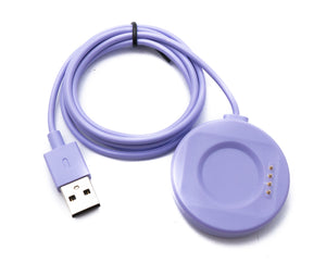 SYSTEM-S USB 2.0 cable 100 cm charging station for Oppo Watch 3 2 1 pro SE Smartwatch in purple