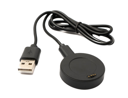 SYSTEM-S USB 2.0 Kabel 80 cm Ladestation für Huawei Watch 1 Smartwatch 5V Adapter in Schwarz