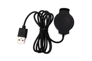 SYSTEM-S USB 2.0 Kabel 100 cm Ladestation für Huawei Watch 2 Smartwatch 5V Adapter in Schwarz