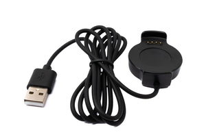 SYSTEM-S USB 2.0 Kabel 100 cm Ladestation für Huawei Watch 2 Smartwatch 5V Adapter in Schwarz