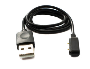 Cable USB 2.0 Cable de carga de 60 cm para Xiaomi Haylou Solar Plus RT3 en color negro