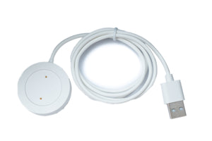 Cable USB 2.0 Estación de carga de 100 cm para smartwatch Xiaomi Haylou RS3 LS04 en color blanco