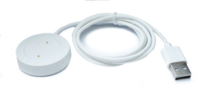 Cable USB 2.0 Estación de carga de 100 cm para smartwatch Xiaomi Haylou RS3 LS04 en color blanco