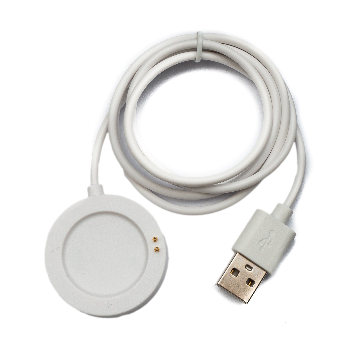 SYSTEM-S USB 2.0 Kabel 100 cm Ladestation für Xiaomi Watch S2 42 46 mm Smartwatch in Weiß