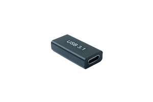 SYSTEM-S USB 3.1 adapter type C female to 3.0 A female adapter 5 Gbit/s in black