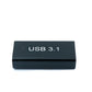 Adaptateur SYSTEM-S USB 3.1 type C femelle vers adaptateur femelle 3.0 A 5 Gbit/s en noir