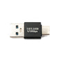 SYSTEM-S USB 3.1 Adapter Typ C Stecker zu 3.0 A Stecker Adapter 5 Gbit/s in Schwarz