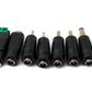 SYSTEM-S DC Adapter 8er Set DC 20V 5,5 x 2,1 mm zu weiteren DC LED Buchse Kabel Schwarz