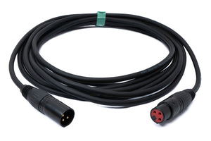 SYSTEM-S audio cable 5 m XLR 3-pin plug to socket AUX adapter in black