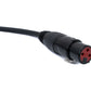 Cable de audio 5 m XLR 3 pines macho a adaptador AUX hembra en color negro