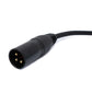 SYSTEM-S Audio Kabel 5 m XLR 3 polig Stecker zu Buchse AUX Adapter in Schwarz