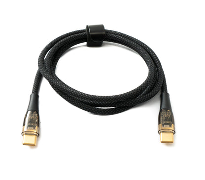 SYSTEM-S USB 3.1 Gen 2 Typ C Kabel 120 cm Stecker zu Stecker 10 Gbit/s 100W Schwarz