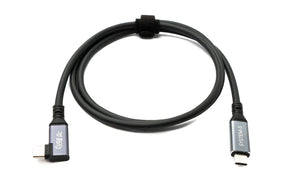 SYSTEM-S USB4 100 cm Kabel Typ C Stecker zu Stecker Winkel 40 Gbit/s 240 W USB 4.0 Kabel Adapter