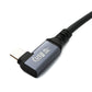 SYSTEM-S USB4 100 cm Kabel Typ C Stecker zu Stecker Winkel 40 Gbit/s 240 W USB 4.0 Kabel Adapter