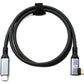 SYSTEM-S USB4 80 cm Kabel Typ C Stecker zu Stecker Winkel 40 Gbit/s 240 W USB 4.0 Kabel