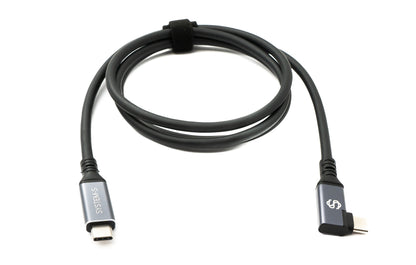 SYSTEM-S USB4 120 cm Kabel Typ C Stecker zu Stecker Winkel 40 Gbit/s 240 W USB 4.0 Kabel Adapter