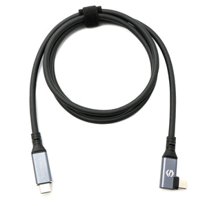 SYSTEM-S USB4 120 cm Cable Type C Male to Male Angle 40 Gbit/s 240 W USB 4.0 Cable Adapter