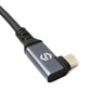 SYSTEM-S USB4 120 cm Kabel Typ C Stecker zu Stecker Winkel 40 Gbit/s 240 W USB 4.0 Kabel Adapter